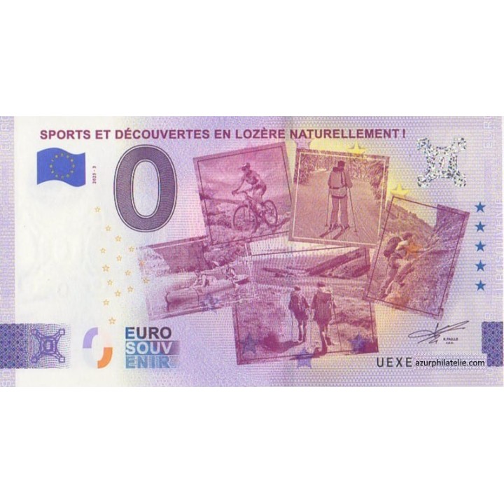 Billet souvenir touristique - 2025-3 - Sports et découvertes en Lozère naturellement ! - (Lozère)