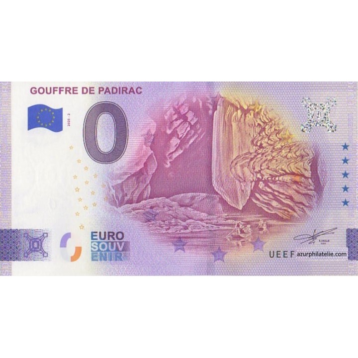 Euro banknote memory - 2025 - Gouffre de Padirac - (Lot)