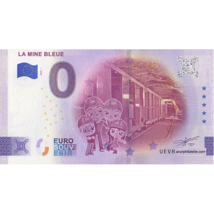 Billet souvenir touristique - 2025-1 - La mine bleue - (Maine-et-Loire)