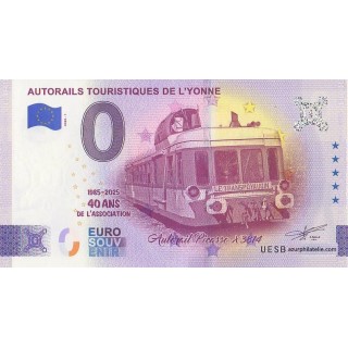 Euro banknote memory - 2025 - Autorails touristiques de l'Yonne - (Yonne)