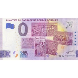 Euro banknote memory - 2025 - Chantier du barrage de Bort-les-Orgues - (Corrèze)