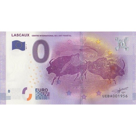Euro banknote memory - 24 - Lascaux - Centre International de l'art parietal - 2017-2 - Nb 1956