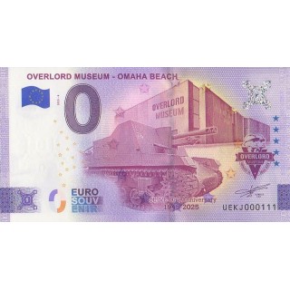 Billet souvenir touristique - 2025-8 - Overlord Muséum - Omaha Beach - (Calvados)