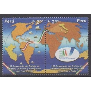 Buy this set of stamps of Peru of the year 2003 (Nb 1342/1343).