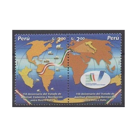 Peru - 2003 - Nb 1342/1343 - Various Historics Themes