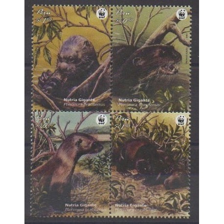 Peru - 2004 - Nb 1441/1444 - Animals - Endangered species - WWF