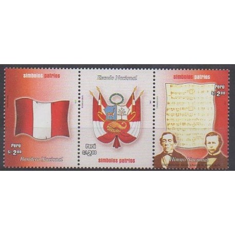 Pérou - 2006 - No 1548/1550 - Armoiries - Drapeaux