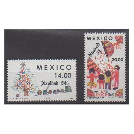 Mexico - 1984 - Nb 1062/1063 - Christmas - Children's drawings