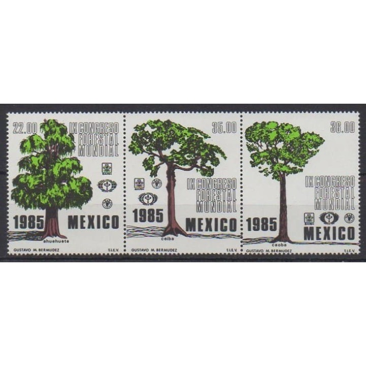 Acheter cette série de timbres du Mexique de l'année 1985 (No 1106/1108).