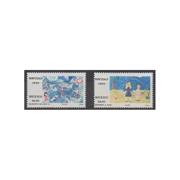 Buy this set of stamps of Mexico of the year 1985 (Nb 1127/1128).