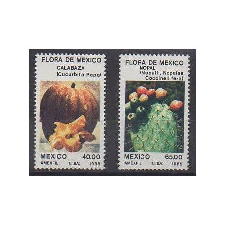 Mexique - 1986 - No 1147/1148 - Fruits ou légumes