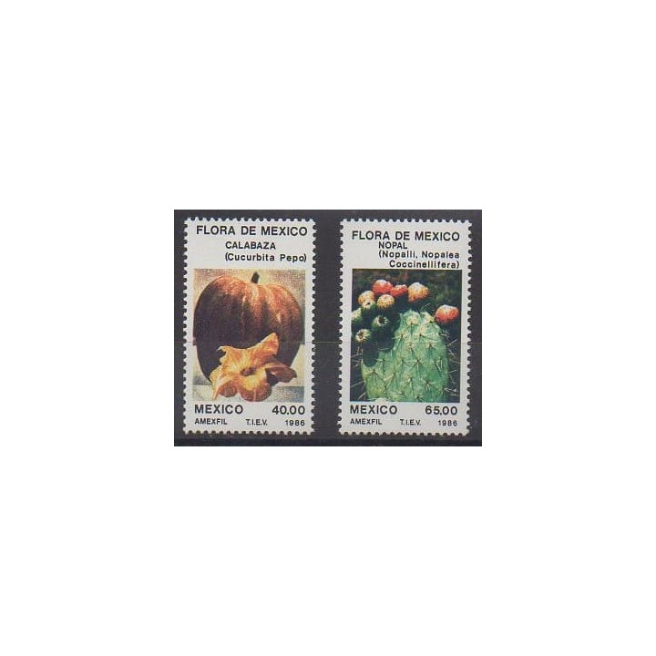 Buy this set of stamps of Mexico of the year 1986 (Nb 1147/1148).