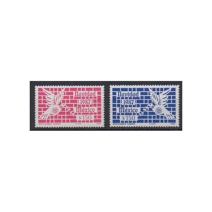 Acheter cette série de timbres du Mexique de l'année 1987 (No 1214/1215).