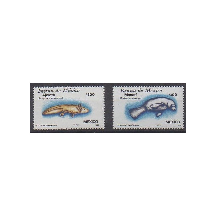 Acheter cette série de timbres du Mexique de l'année 1988 (No 1223/1224).