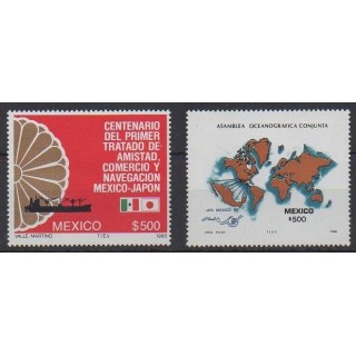 Buy this set of stamps of Mexico of the year 1988 (Nb 1251/1252).