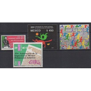 Acheter cette série de timbres du Mexique de l'année 1989 (No 1294/1297).