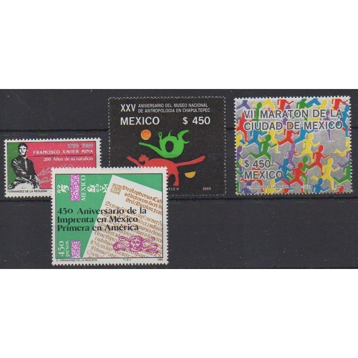 Acheter cette série de timbres du Mexique de l'année 1989 (No 1294/1297).