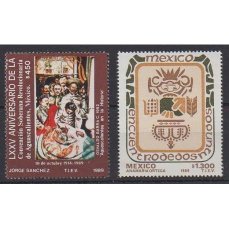 Mexico - 1989 - Nb 1299/1300 - Various Historics Themes
