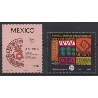 Acheter cette série de timbres du Mexique de l'année 1989 (No 1301/1302).