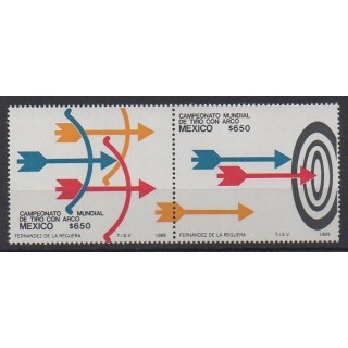 Acheter cette série de timbres du Mexique de l'année 1989 (No 1290/1291).