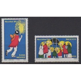 Buy this set of stamps of Mexico of the year 1989 (Nb 1307/1308).