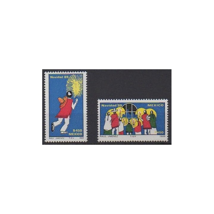 Buy this set of stamps of Mexico of the year 1989 (Nb 1307/1308).