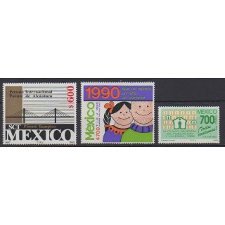 Buy this set of stamps of Mexico of the year 1990 (Nb 1311/1313).