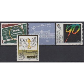 Acheter cette série de timbres du Mexique de l'année 1990 (No 1314/1317).