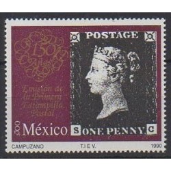 Mexico - 1990 - Nb 1319 - Philately - Stamps on stamps