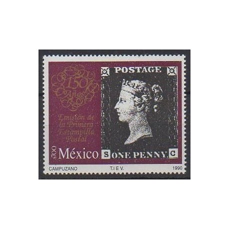 Mexico - 1990 - Nb 1319 - Philately - Stamps on stamps