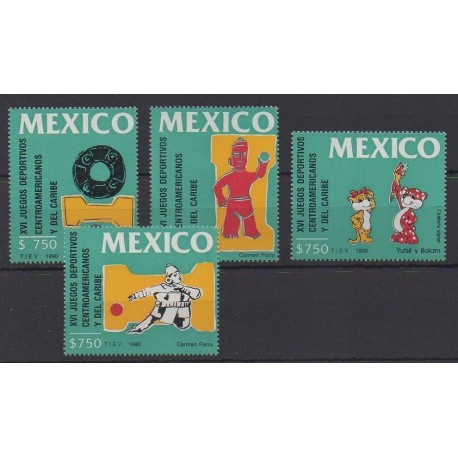 Mexico - 1990 - Nb 1343/1346 - Various sports