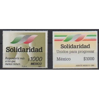 Buy this set of stamps of Mexico of the year 1991 (Nb 1397/1398).