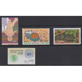 Acheter cette série de timbres du Mexique de l'année 1992 (No 1427/1430).