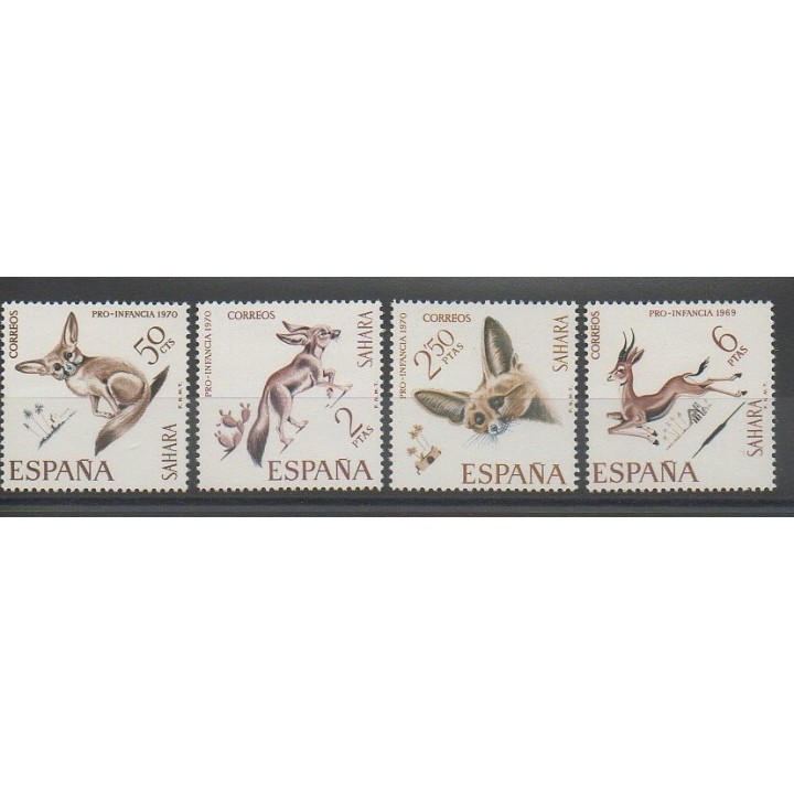 Timbres - Sahara Espagnol - 1970 - No 265/268 - Animaux