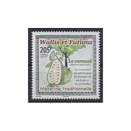 Wallis and Futuna - 2025 - Le corossol - Health or Red cross - Fruits or vegetables