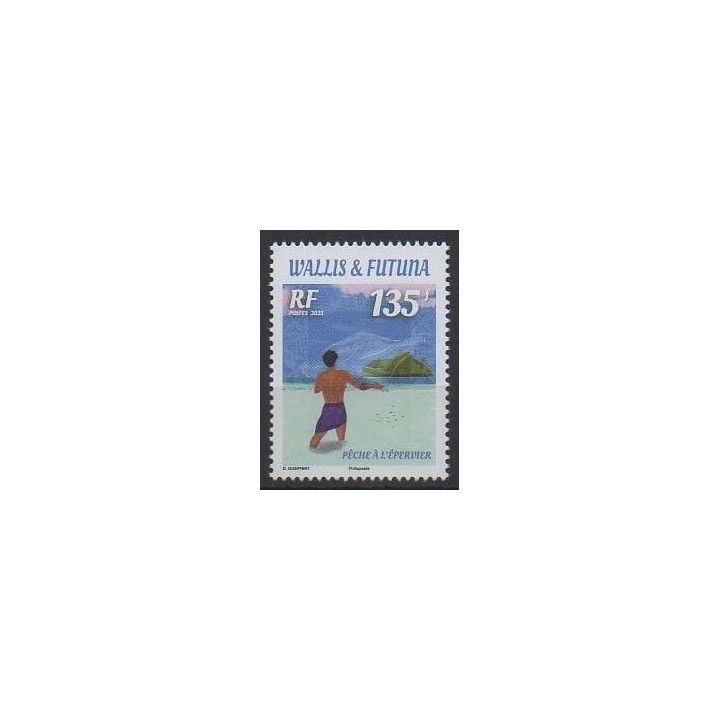 Buy this stamp of Wallis et Futuna of the year 2025 (La pêche à l'épervier).