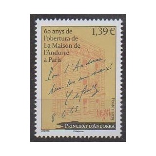 Acheter ce timbre d'Andorre français de l'année 2025 (Maison de l'Andorre Paris).