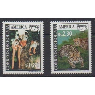 Buy this set of stamps of Bolivia of the year 1993 (Nb 836/837).