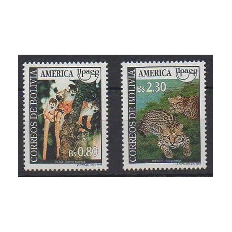 Bolivie - 1993 - No 836/837 - Mammifères