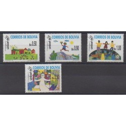 Bolivie - 1997 - No 651/654 - Dessins d'enfants