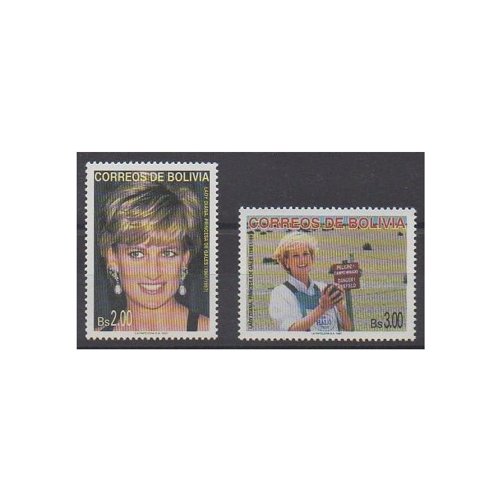 Acheter cette série de timbres de Bolivie de l'année 1997 (No 968/969).