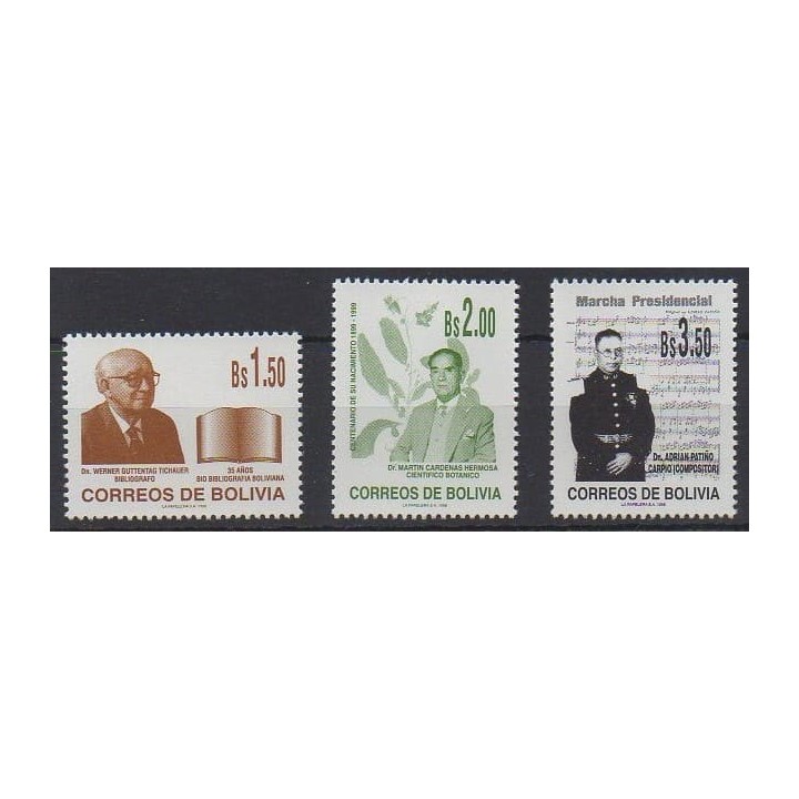 Buy this set of stamps of Bolivia of the year 1998 (Nb 976/978).