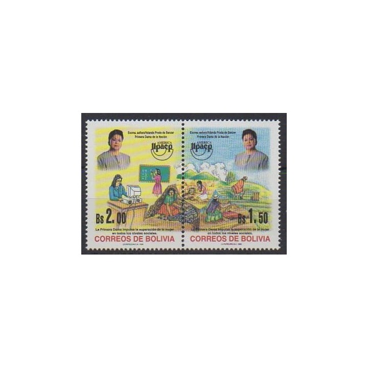 Buy this set of stamps of Bolivia of the year 1998 (Nb 987/988).
