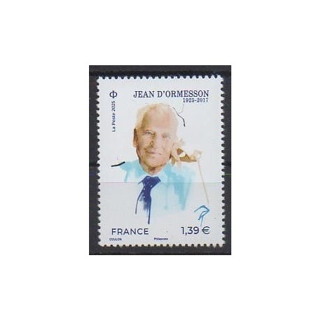 France - Poste - 2025 - Jean d'Ormesson - Literature