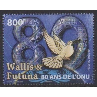 Acheter ce timbre de Wallis et Futuna de l'année 2025 (80 ans de l'ONU).