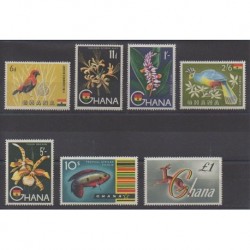 Ghana - 1959 - No 48/53A - Animaux - Fleurs