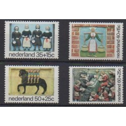 Netherlands - 1975 - Nb 1030/1033 - Childhood - Art
