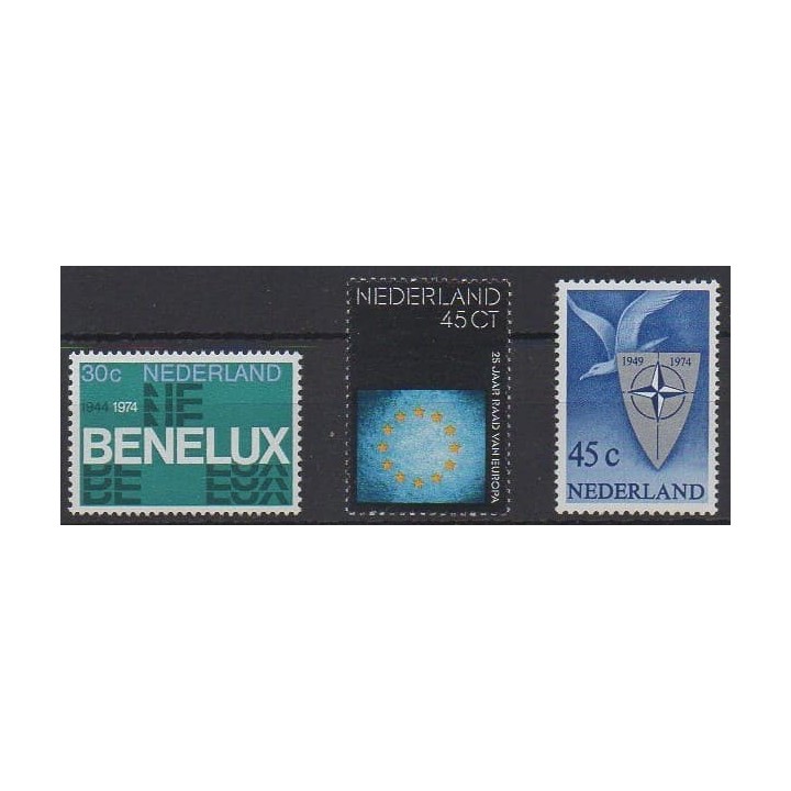 Acheter cette série de timbres des Pays-Bas de l'année 1974 (No 1006/1008).