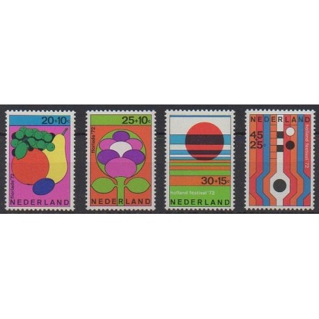 Netherlands - 1972 - Nb 954/957 - Fruits or vegetables - Flowers