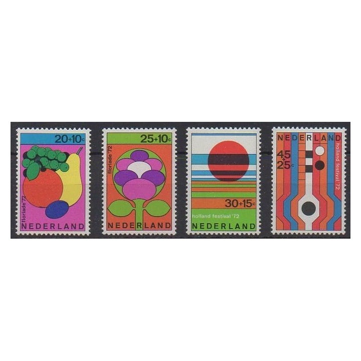 Acheter cette série de timbres des Pays-Bas de l'année 1972 (No 954/957).